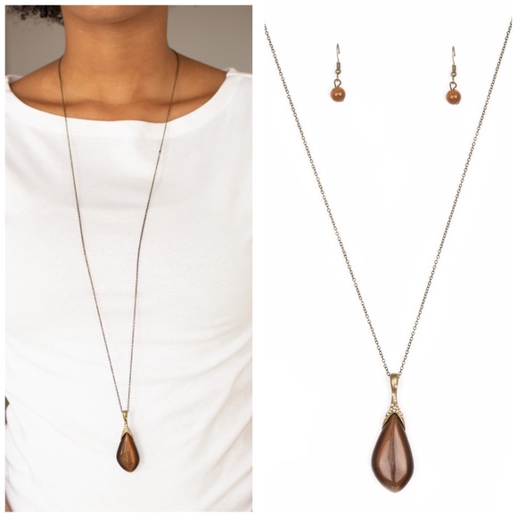 Friends In GLOW Places Brass Necklace